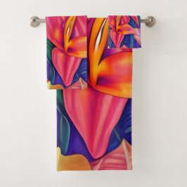 Tropische bloemen Vijf Bad Handdoek