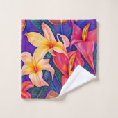 Tropische bloemen Vijf Bad Handdoek (Wasdoekje)