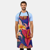 Tropische bloemen Vijf Schort (Gedragen)