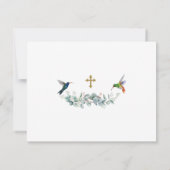 Tropische Bloemen Vogel Foto Jongen Doop Bedankkaart (Achterkant)