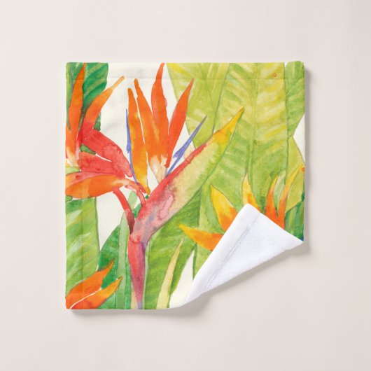 Tropische bloemen | Vogel van het Paradijs Bad Handdoek (Wasdoekje)