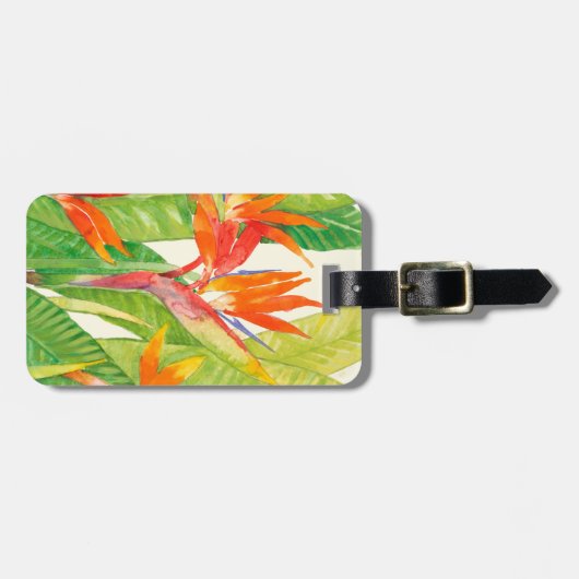 Tropische bloemen | Vogel van het Paradijs Bagagelabel (Voorkant horizontaal)