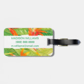 Tropische bloemen | Vogel van het Paradijs Bagagelabel (Achterkant horizontaal)