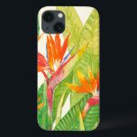 Tropische bloemen | Vogel van het Paradijs Case-Mate iPhone Case<br><div class="desc">Waterverf Tropische Bloemen 2 Kunstenaar: Tim OToole</div>