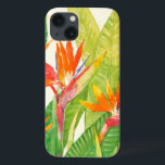 Tropische bloemen | Vogel van het Paradijs Case-Mate iPhone Case<br><div class="desc">Waterverf Tropische Bloemen 2 Kunstenaar: Tim OToole</div>