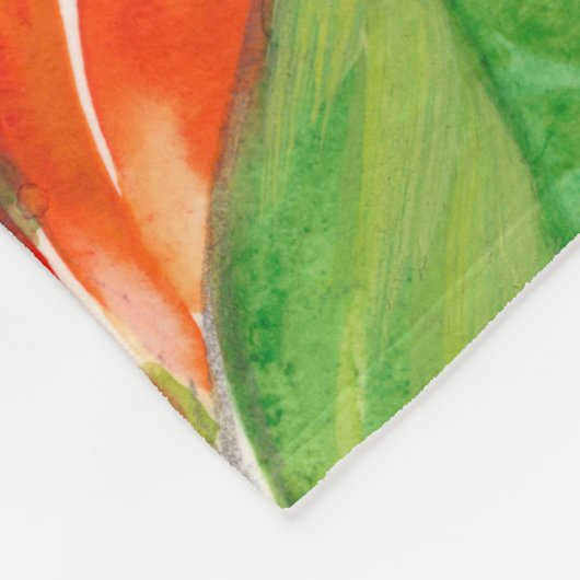 Tropische bloemen | Vogel van het Paradijs Fleece Deken (Hoek)