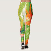 Tropische bloemen | Vogel van het Paradijs Leggings (Achterkant)