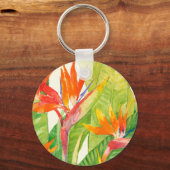 Tropische bloemen | Vogel van het Paradijs Sleutelhanger (Voorkant)