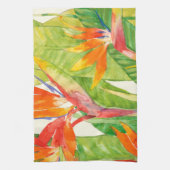 Tropische bloemen | Vogel van het Paradijs Theedoek (Verticaal)