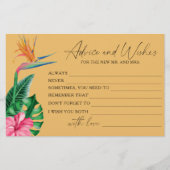 Tropische bloemen - Vrijgezellenfeest Advies en We Briefpapier (Voorkant)