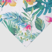 Tropische bloemen Waterverf Patroon Tissuepapier (Detail)