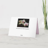 tropische bloemen wenskaart kaart (Achterkant)