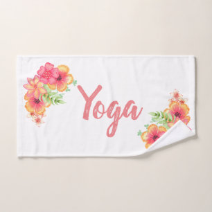 Tropische Bloemen Yoga Oefening Handdoek