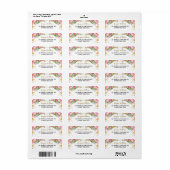 Tropische Bloemen Zomer Aloha Retouradreslabel Etiket (Full Sheet)