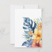 Tropische Bloemen Zomer QR Code Bruiloft RSVP (Achterkant)