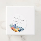 Tropische Bloemen Zomer Waterverf Bruiloft Bedankjes Labels (In situ)