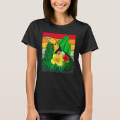 Tropische Bloemen Zoo Vogel Exotisch Dier Retro To T-shirt (Voorkant)