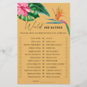 Tropische bloemen - Zou ze liever vrijgezellenfees (Voorkant)