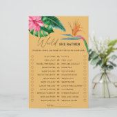 Tropische bloemen - Zou ze liever vrijgezellenfees (Staand voorkant)