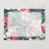 Tropische Bloemen, zult u mijn bruidsmeisje zijn Aankondigingskaart (Achterkant)