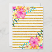 Tropische Bloemen Zwembad Party Verjaardag Uitnodi Kaart (Achterkant)