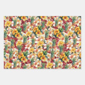 Tropische bloemenananas rode glitter inpakpapier vel (Voorkant)