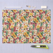 Tropische bloemenananas rode glitter tissuepapier (Craft)