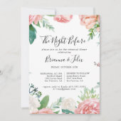 Tropische bloemenavond voor repetitie diner kaart (Voorkant)