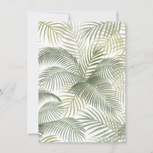 Tropische Bloemenboog Modern Zomer Vrijgezellenfee Kaart (Achterkant)