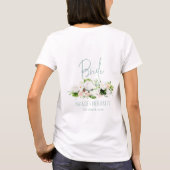Tropische bloemenbruid bachelorette t-shirt (Achterkant)