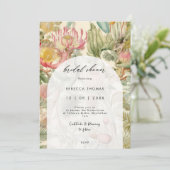  tropische bloemenbruids doucheuitnodiging kaart (Staand voorkant)