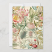  tropische bloemenbruids doucheuitnodiging kaart (Achterkant)