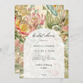  tropische bloemenbruids doucheuitnodiging kaart (Voorkant / Achterkant)