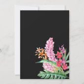 Tropische bloemenbruiloft kaart (Achterkant)