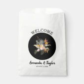 Tropische bloemenbruiloft welkom bedankzakje (Voorkant)