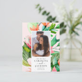 Tropische Bloemenfoto Sla de datum op Briefkaart (Staand voorkant)
