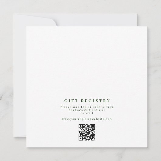 Tropische Bloemenkrans Bruidsdouche uitnodiging (Achterkant)