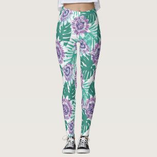 Tropische bloemenlegging leggings