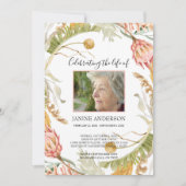 Tropische bloemenleven viering foto kaart (Voorkant)