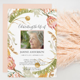 Tropische bloemenleven viering foto kaart