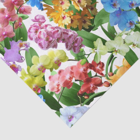 Tropische bloemenorchideeën kleurrijke zomer tissuepapier (Detail)