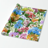 Tropische Bloemenorchideeën Zomer Cadeaupapier (Uitgerold)