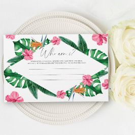 Tropische bloemenpalm - Wie ben ik vrijgezellenfee Briefpapier