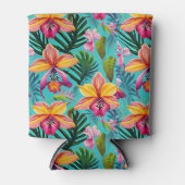 Tropische bloemenpalmen blikjeskoeler (Voorkant)