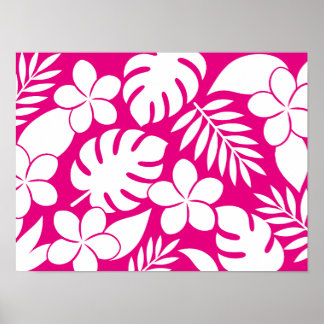 Tropische bloemenposter voor handmatige kleuring e poster