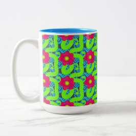 Tropische bloemenprint mok