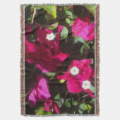 Tropische bloemenprint, retro sfeer deken (Voorkant Verticaal)