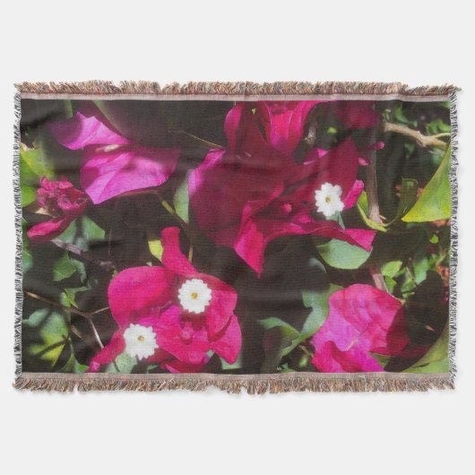 Tropische bloemenprint, retro sfeer deken (Voorkant)