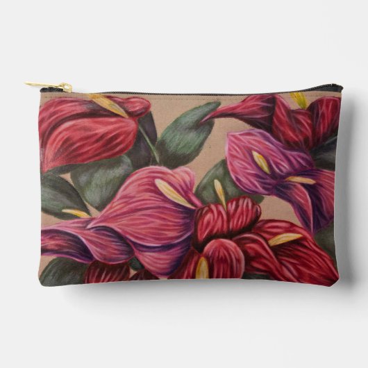 Tropische bloemenprinttas etui (Voorkant)