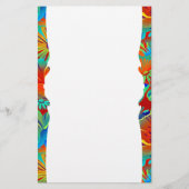 Tropische bloemenrand briefpapier (Voorkant)